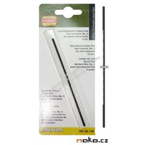 PROXXON 28118 lupénkové pilové listy 130mm jemné ozubení 12ks