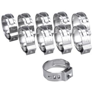 EXTOL PREMIUM 8865175 sada spon na hadici 10ks, 14,6-17,8mm, INOX