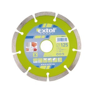 EXTOL CRAFT 108812 kotouč diamantový řezný segmentový 125x22,2mm pro suché řezání