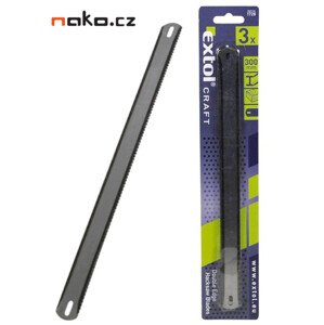 EXTOL CRAFT 1728 plátky pilové na kov a dřevo oboustranné, 300mm, bal. 3ks
