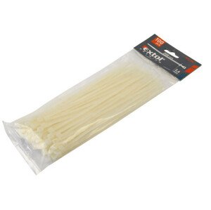 EXTOL PREMIUM 8856106 stahovací pásky na vodiče bílé  200x3,6mm - 100ks, nylon