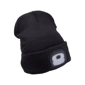 EXTOL LIGHT 43452 čepice s čelovkou 25lm nabíjecí USB, ECONOMY, TMAVĚ ŠEDÁ
