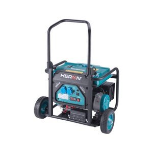 HERON 8896141 benzínová elektrocentrála 7,5HP/3,5kW s podvozkem a elektrickým startem