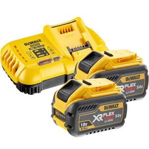 DeWALT DCB118X2 2x akumulátor XR FLEXVOLT 18/54V 3/9Ah LiIon + nabíječka - ORIGINÁL