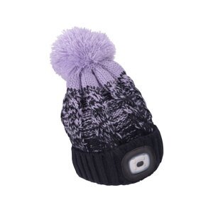 EXTOL LIGHT 43466 čepice s čelovkou 45lm, nabíjecí, USB, TMAVĚ MODRÁ/FIALOVÁ s bambulí