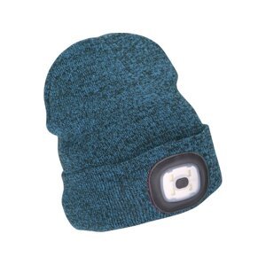 EXTOL LIGHT 43463 čepice s čelovkou 4x45lm, USB nabíjení, MODRÁ/ČERNÁ
