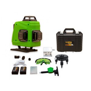 PROCRAFT LE-4G křížový samonivelační 3D laser 4x 360° 40m se zeleným paprskem, LiIon 2x4Ah