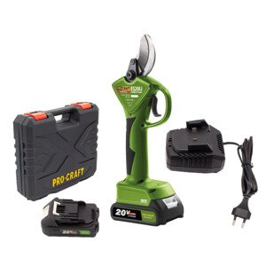 PROCRAFT ES20Li zahradní aku nůžky na větve LiIon 20V 2x 2Ah