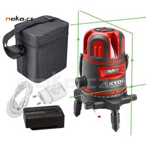 EXTOL PREMIUM 8823312 křížový samonivelační laser zelený liniový