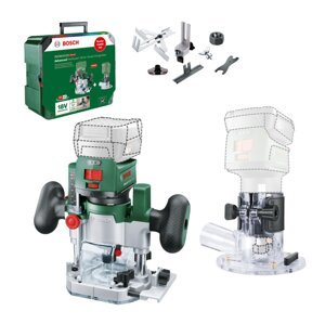 BOSCH kombi aku frézka AdvancetTrimRouter 18V-8 a Plunge Base 06039D5002, bez aku