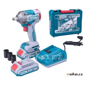TOTAL TIWLI2040 aku utahovák rázový 1/2" 400Nm 20V LiIon 2x2Ah brushless, Industrial P20S
