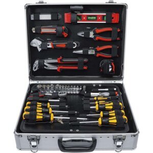Kraftmann BGS102204 sada zámečnického nářadí v hliníkovém kufru 129 dílů