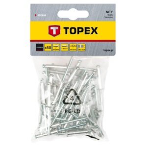 TOPEX 43E404 sada trhacích nýtů AL/ST 4.0x16mm (50ks)