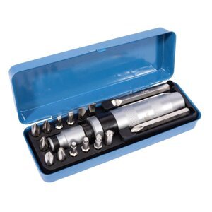 XTline XT07116 úderový šroubovák 1/2" s adaptérem a bity 16 dílů