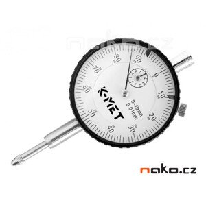 K-MET úchylkoměr číselníkový 1155-02-010, 0-10 mm/60 mm/0,01 mm, ČSN EN ISO 463, ČSN 25 18