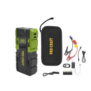 PROCRAFT JS-12NE startovací aku zdroj 1200A s funkcí powerbanky 12Ah a LED svítilny