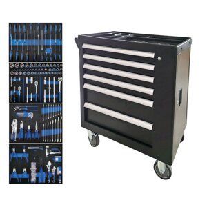 CROMWELL dílenský vozík vybavený s nářadím 124 dílů OCZ5950001A