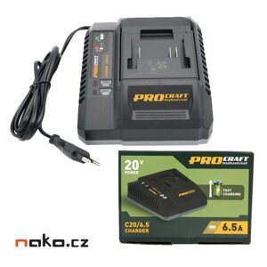 PROCRAFT Industrial C20/6.5 rychlonabíječka LiIon baterií 20V