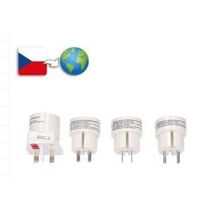 SOLIGHT PA21 skládací cestovní adaptér bílý