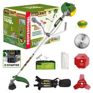 PROCRAFT T4200EL Pro benzínový motorový křovinořez s elektrickým startem