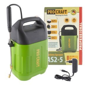 PROCRAFT AS2-5 aku postřikovač 5 lit. LiIon 12V 2Ah