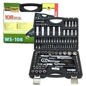 PROCRAFT WS-108 gola sada 1/4"+1/2" 108 dílů