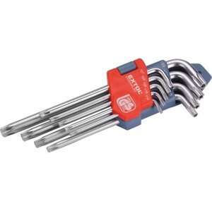 EXTOL PREMIUM 6601 sada TORX klíčů T 10-50 vrtané 9ks CrV