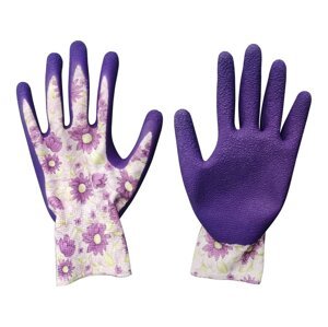 EXTOL LADY 8856664 rukavice polyesterové bezešvé polomáčené v latexu, velikost 7"