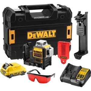 DeWALT DCE089D1R aku křížový laser 360° 10,8V XR LiIon 2Ah červený