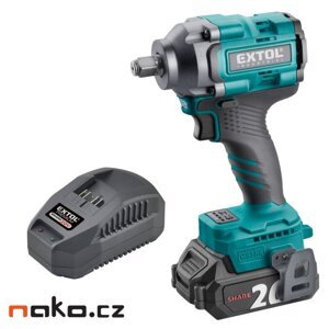 EXTOL INDUSTRIAL 8791814 aku utahovák rázový 1/2" 500Nm SHARE20V LiIon 2Ah BRUSHLESS