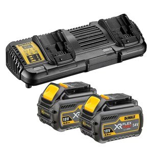 DeWALT DCB132T2 dvojnabíječka + 2x akumulátor XR FLEXVOLT 18/54V 2/6Ah LiIon ORIGINÁL