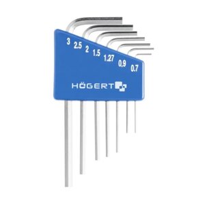 HOGERT HT1W800 sada mini imbus klíčů 0,71 - 3mm 7 dílná CrV