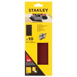 STANLEY STA31060 93x230mm K60 brusný papír, 10ks