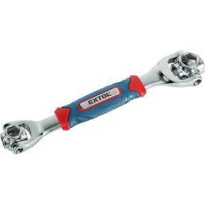 EXTOL PREMIUM 8816390 klíč nástrčný oboustranný 8v1, 8-21mm, CrMo