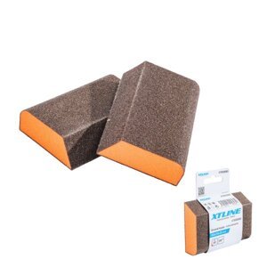 XTline XTB30080 brusná houba 100x70x25 mm Z80 tuhá zkosená s rádiusem