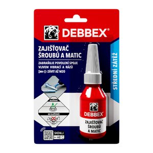 DEBBEX zajišťovač šroubů a matic 10 ml lepidlo na závity 50705RL