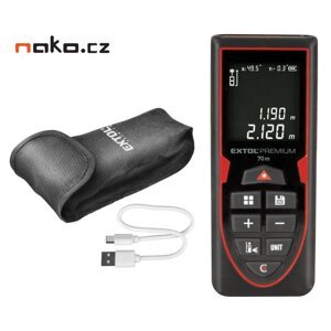 EXTOL PREMIUM 8820047 metr laserový 70M (zelený) LiIon 3,7V 800mAh
