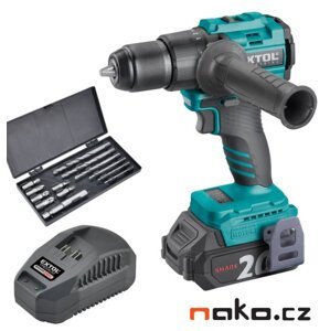 EXTOL INDUSTRIAL 8791806 příklepová aku vrtačka SHARE20V LiIon 1x 2Ah, BRUSHLESS