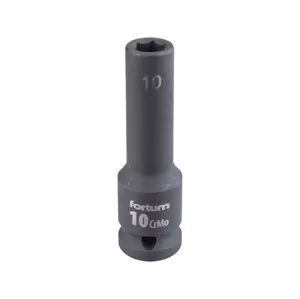 FORTUM 4703210 hlavice 1/2" nástrčná 10mm úderová průmyslová 78mm prodloužená CrMoV