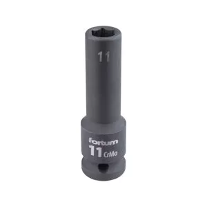 FORTUM 4703211 hlavice 1/2" nástrčná 11mm úderová průmyslová 78mm prodloužená CrMoV