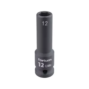 FORTUM 4703212 hlavice 1/2" nástrčná 12mm úderová průmyslová 78mm prodloužená CrMoV