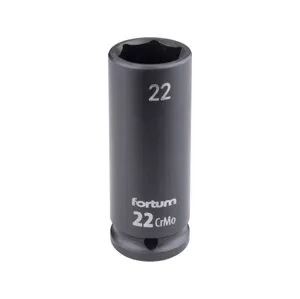 FORTUM 4703222 hlavice 1/2" nástrčná 22mm úderová průmyslová 78mm prodloužená CrMoV