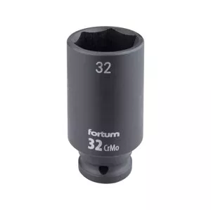FORTUM 4703232 hlavice 1/2" nástrčná 32mm úderová průmyslová 78mm prodloužená CrMoV