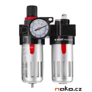EXTOL PREMIUM Regulátor tlaku s filtrem a manometrem a přimazávač oleje, 8bar, G 1/4" - 8865105