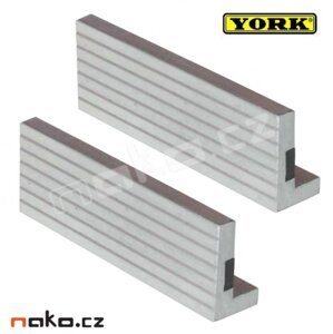 YORK 06.01.02.04.0.0. MCL 125 H vložky ALU čelisti svěráku, hliník, pár