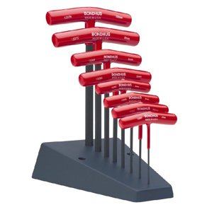 BONDHUS HTX80M/S sada T-klíčů 2-10mm 8ks + stojan 13389.01