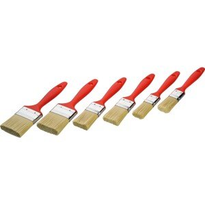 Ploché štětce odolné vůči ředidlům 1K, 25/35/50 mm, 6 ks