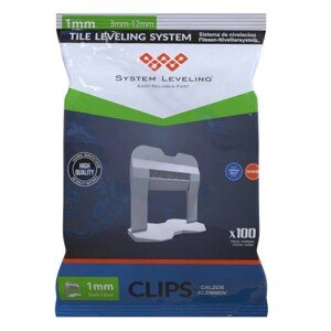 System Leveling Spona pro spáru 1,0 mm (3-12mm), 100 ks