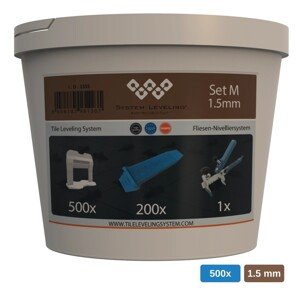 System Leveling Startovací sada M, 1,5 mm, 500+200+1 ks