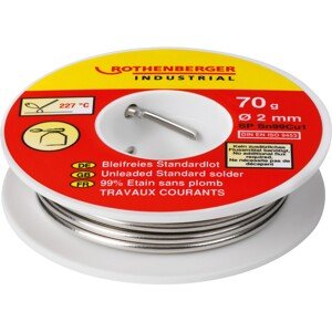 Rothenberger Standardní pájecí cívka bezolovnatá SP Sn99Cu1, pr. 2 mm, 70 g